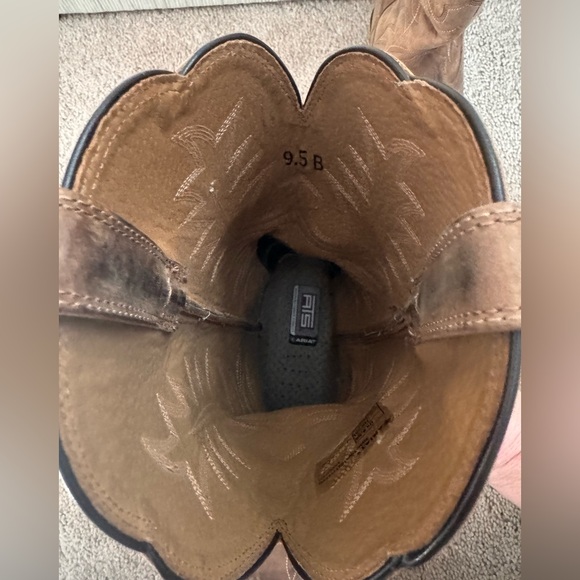 Ariat Western Heritage Browns Distressed Leather Boots 9.5 B Style No.10001021 - Picture 5 of 16